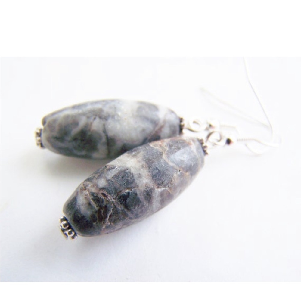 ⭐️ 5 for $25 ⭐️ Jasper stone and silver earrings: NEW & gift packaged